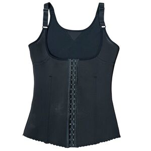 Jennifer Women’s Waist Cincher Corset Bustier Shoulder Straps Body Shaper Black